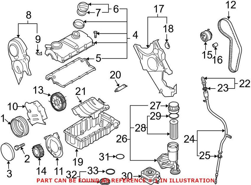 Audi Engine Crankshaft Pulley 04L105243 - Genuine VW/Audi